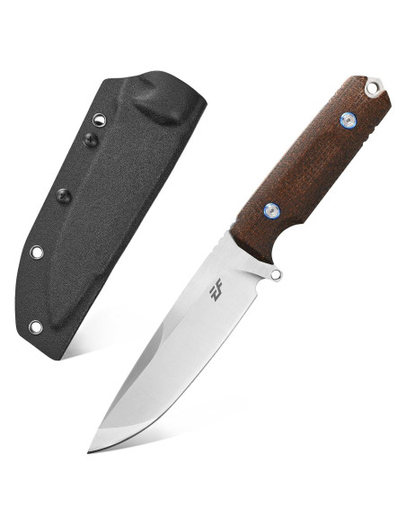 Cuchillo Fijo Eafengrow EF131 de Acero DC53 y Mango de Micarta