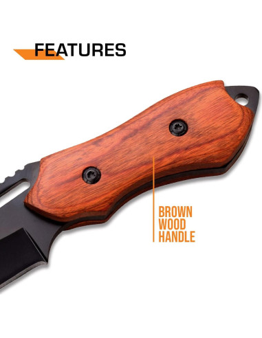 Cuchillo Fijo Elk Ridge ER-562 15.24 cm Acero Inoxidable Madera