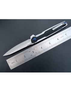 Cuchillo Plegable Eafengrow EF942 D2 Titanio G10 19.2 cm Negro 2