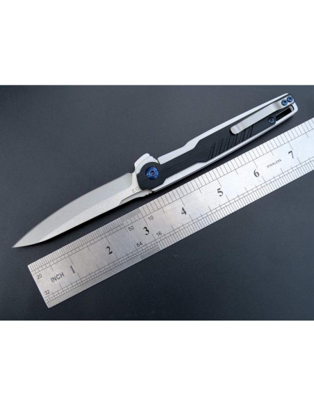 Cuchillo Plegable Eafengrow EF942 D2 Titanio G10 19.2 cm Negro