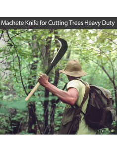 Machete de Jardín LLARGUEST 66 cm Acero Frío Mango Madera 2