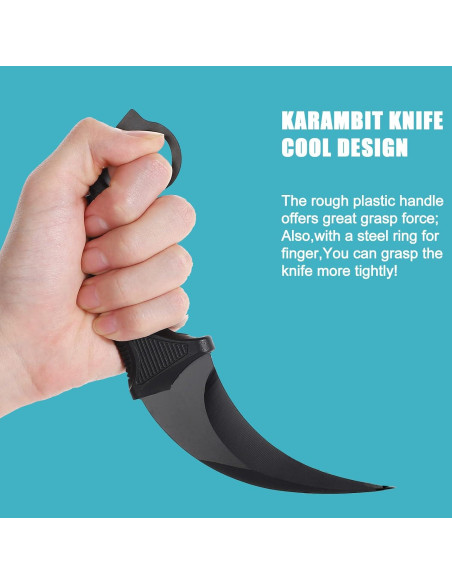 Cuchillo Karambit Fijo Milaloko 20.8 cm Acero Inoxidable Negro Cuchillo Karambit Fijo Milaloko 20.8 cm Acero Inoxidable Negro