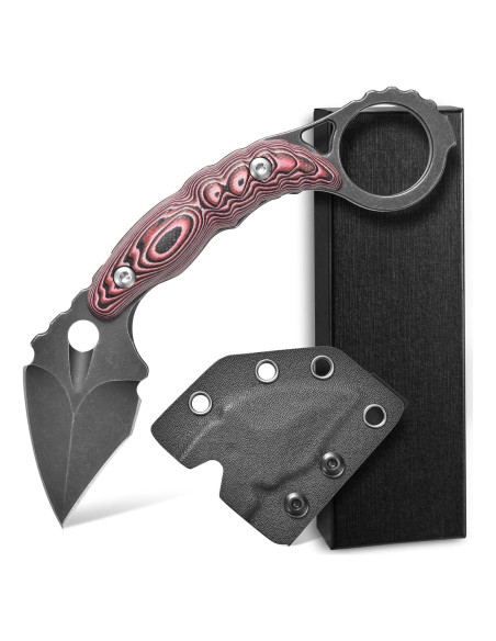 Cuchillo Fijo Ccanku D2 con Mango G10 14 cm Púrpura Cuchillo Fijo Ccanku D2 con Mango G10 14 cm Púrpura