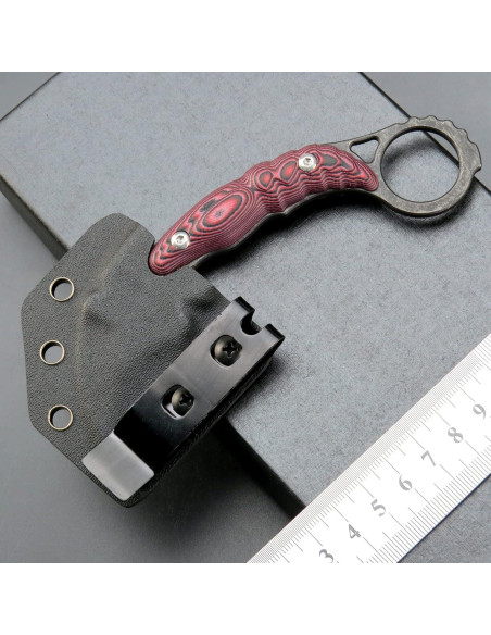 Cuchillo Fijo Ccanku D2 con Mango G10 14 cm Púrpura Cuchillo Fijo Ccanku D2 con Mango G10 14 cm Púrpura