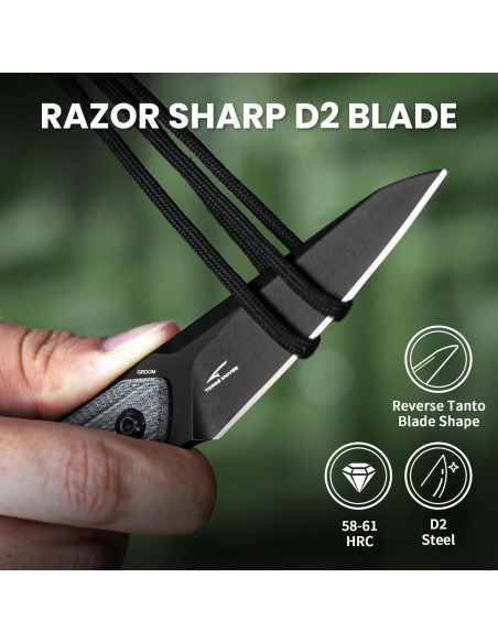 Cuchillo Fijo Kizer Groom D2 7.82cm Mango Micarta Azul Cuchillo Fijo Kizer Groom D2 7.82cm Mango Micarta Azul