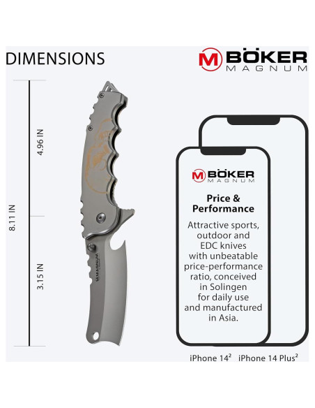 Cuchillo Boker Magnum Mortem 12.7 cm Acero Inoxidable