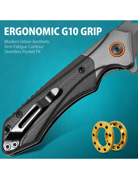 Cuchillo Plegable LOTHAR WYW de Acero D2 7.49 cm Negro