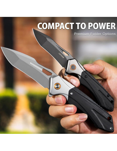 Cuchillo Plegable LOTHAR WYW de Acero D2 7.49 cm Negro