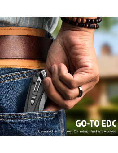 Cuchillo Plegable LOTHAR WYW de Acero D2 7.49 cm Negro