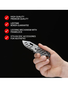 Cuchillo de Tarjeta Boker Plus 01BO010, Acero Inoxidable 5.7 cm 2