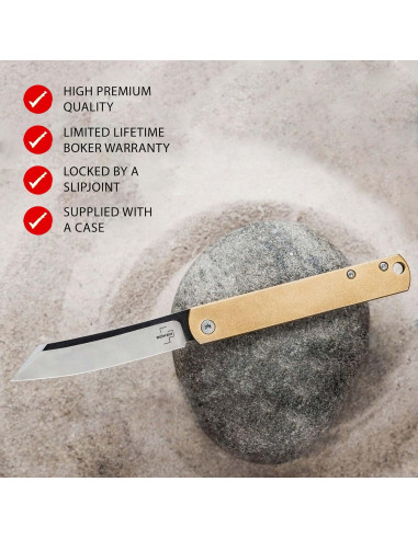 Cuchillo de bolsillo Boker Zenshin 42 Latón 7.5cm 440C