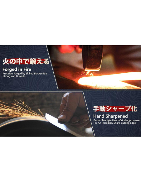 Juego de cuchillos de cocina DRGSKL 6 piezas acero carbono