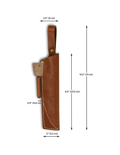 Funda de Cuchillo de Cinturón BPS Marrón con Encendedor 2