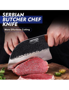 Juego de Cuchillos de Cocina Topfeel 5 Piezas Forjados a Mano 2