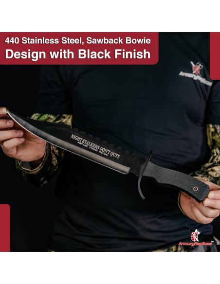 Cuchillo Deportivo Sawback Nocturno Armory Replicas 30.99 cm