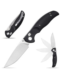Cuchillo Plegable Eafengrow EF3 D2 Mango G10 19.7 cm Negro