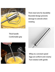 Batidor Semiautomático Mkzruulf Acero Inoxidable 35,56 cm 2