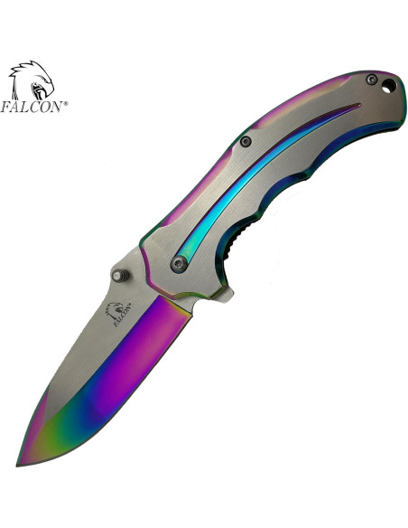 Cuchillo de bolsillo plegable Falcon 20.32 cm acero inoxidable Cuchillo de bolsillo plegable Falcon 20.32 cm acero inoxidable