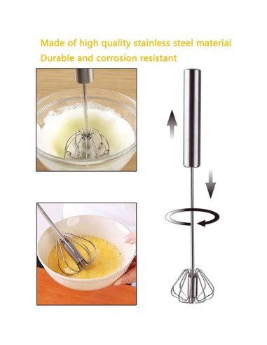 Batidor Semiautomático Mkzruulf Acero Inoxidable 35,56 cm