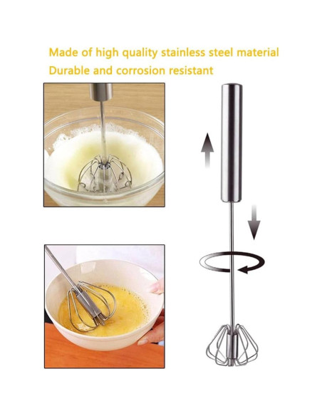 Batidor Semiautomático Mkzruulf Acero Inoxidable 35,56 cm
