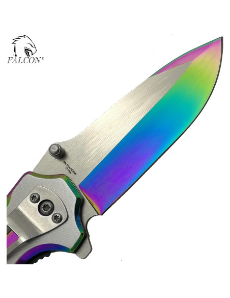 Cuchillo de bolsillo plegable Falcon 20.32 cm acero inoxidable Cuchillo de bolsillo plegable Falcon 20.32 cm acero inoxidable