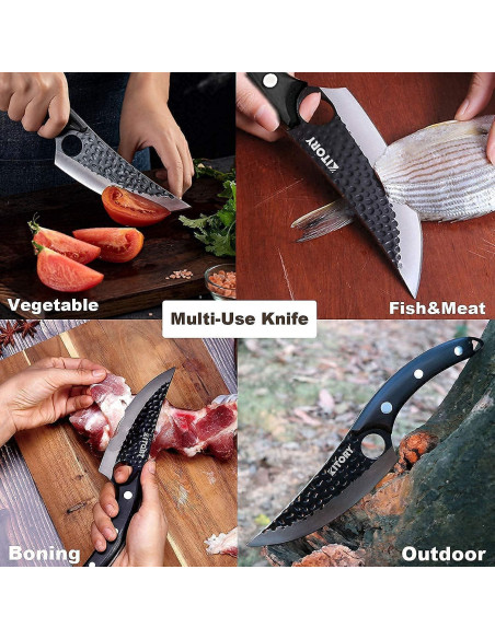 Cuchillo de Deshuesar Kitory Forjado a Mano 15.24 cm Acero Carbono