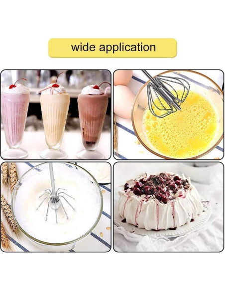 Batidor Semiautomático Mkzruulf Acero Inoxidable 35,56 cm