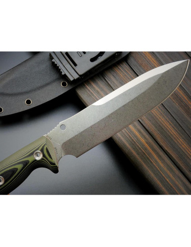 Cuchillo Fijo Sitivien ST11 DC53 Acero 17.4cm Mango G10 Plata