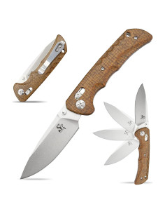 Cuchillo Plegable Sitivien ST110 D2 Micarta 21.3cm Marrón