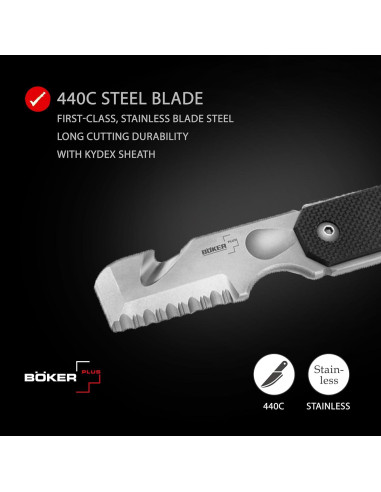 Cuchillo Boker Plus Cop Tool 15.24 cm Acero Inoxidable 440C