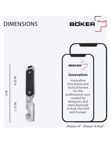 Cuchillo Boker Plus Cop Tool 15.24 cm Acero Inoxidable 440C