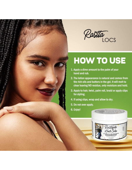 Gel de Fijación Humectante Rastta 226.8 g para Dreadlocks