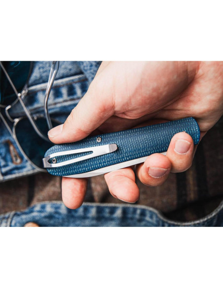 Cuchillo Plegable EDC BKER Coffin Denim Micarta Azul 8cm Cuchillo Plegable EDC BKER Coffin Denim Micarta Azul 8cm