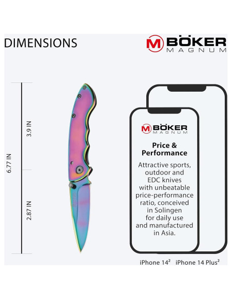 Cuchillo Boker Magnum Blaze 01MB255 Acero Inox. 7.1 cm