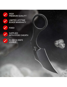 Cuchillo de Hoja Fija Boker Plus Bad Moon D2 con Funda Kydex 2