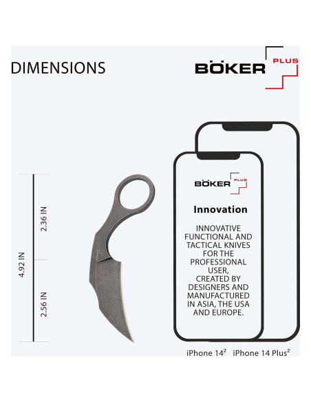 Cuchillo de Hoja Fija Boker Plus Bad Moon D2 con Funda Kydex Cuchillo de Hoja Fija Boker Plus Bad Moon D2 con Funda Kydex