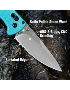 Cuchillo Plegable FLISSA EDC Azul 11.43 cm Acero AUS-8 2
