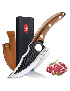 Cuchillo de Chef MDHAND 15.24 cm Acero al Carbono con Funda