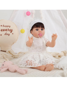 Muñeca Reborn Kdudgso Lucy 22" Realista con Kit de Alimentación 2