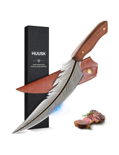 Cuchillo de Pluma Huusk 36.83 cm Acero Carbono Mango Madera