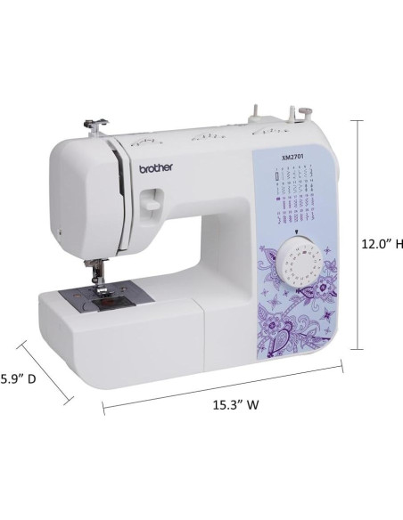Máquina de Coser Brother XM2701, 27 Puntadas, 6 Accesorios Máquina de Coser Brother XM2701, 27 Puntadas, 6 Accesorios