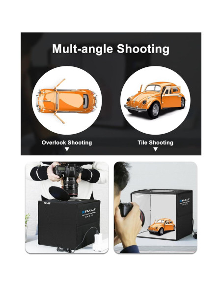 Estudio Fotográfico PULUZ 25x25cm con 102 LED y Fondos