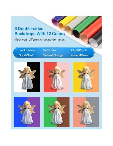 Estudio Fotográfico PULUZ 25x25cm con 102 LED y Fondos