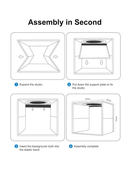 Estudio Fotográfico PULUZ 25x25cm con 102 LED y Fondos