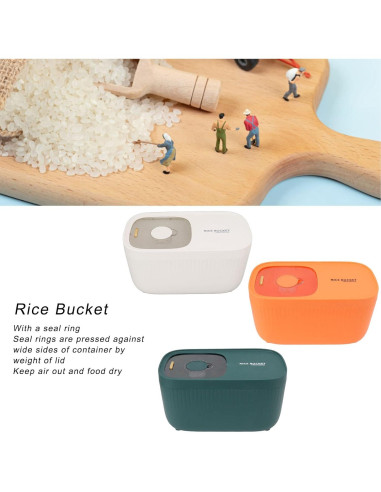 Dispensador de Arroz Rendon Blanco, Cubo Hermético 1.51 kg