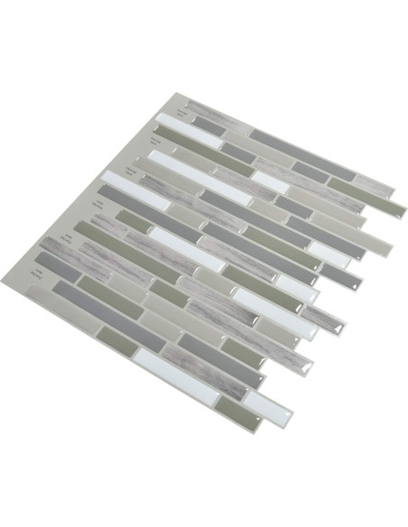 Azulejo Autoadhesivo Art3d para Cocina y Baño 30x30cm Multicolor