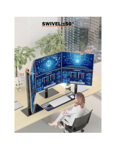 Soporte de Monitor Doble HEMUDU Vertical 13-34" Ajustable 20kg 2