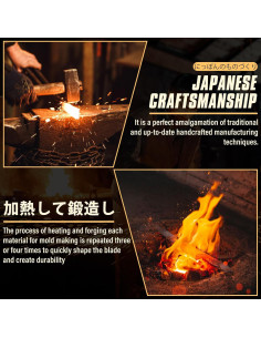 Juego de cuchillos de chef Huusk 3 piezas acero al carbono 2