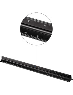 Juego de Reglas Triangulares de Aluminio 30 cm Leinuosen 2