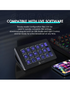 Controlador de Transmisión AKP153 con 15 Teclas Macro - Negro 2